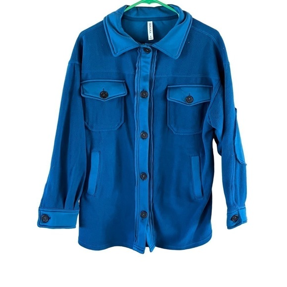 Women's Zenana Teal Shacket button up. Size Small. - Picture 1 of 7